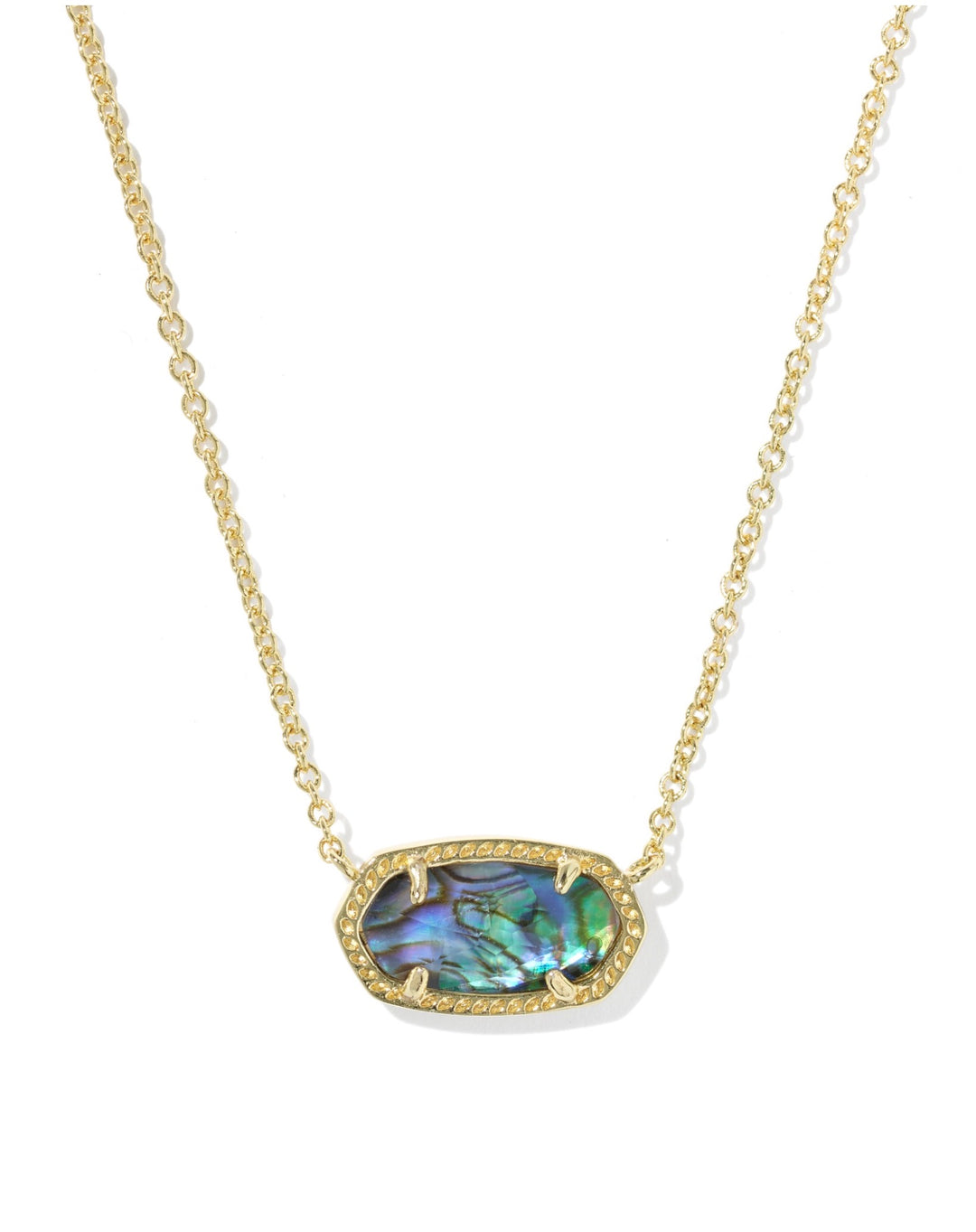 Elisa Pendant Necklace Gold Abalone Shell