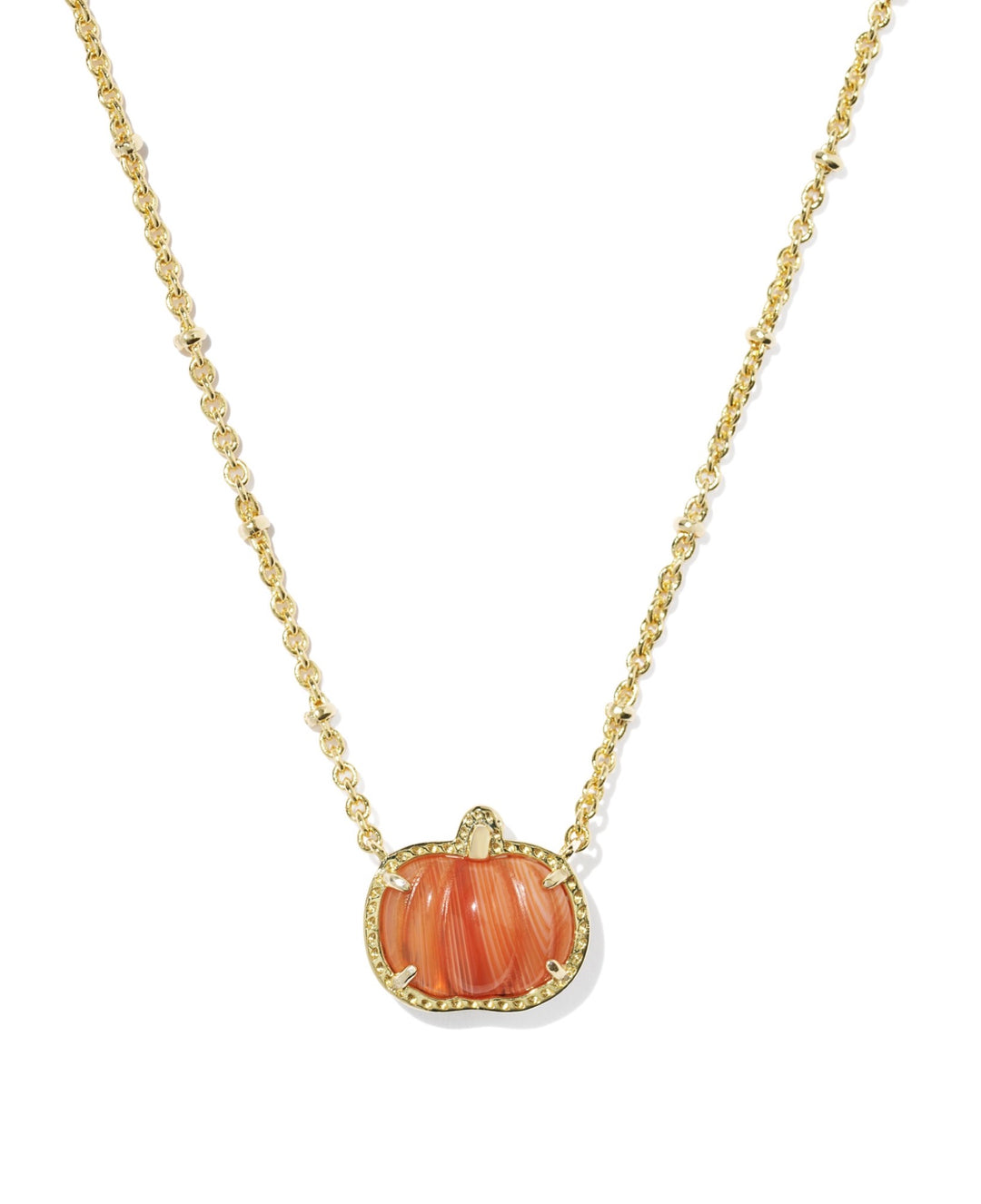 Pumpkin Gold Short Pendant Necklace