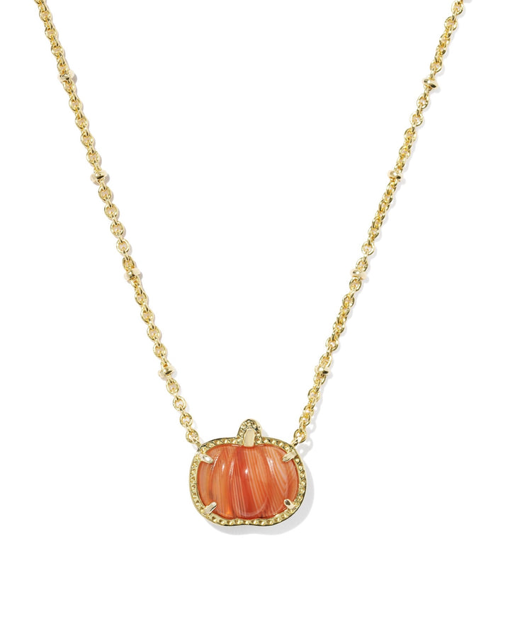 Pumpkin Gold Short Pendant Necklace