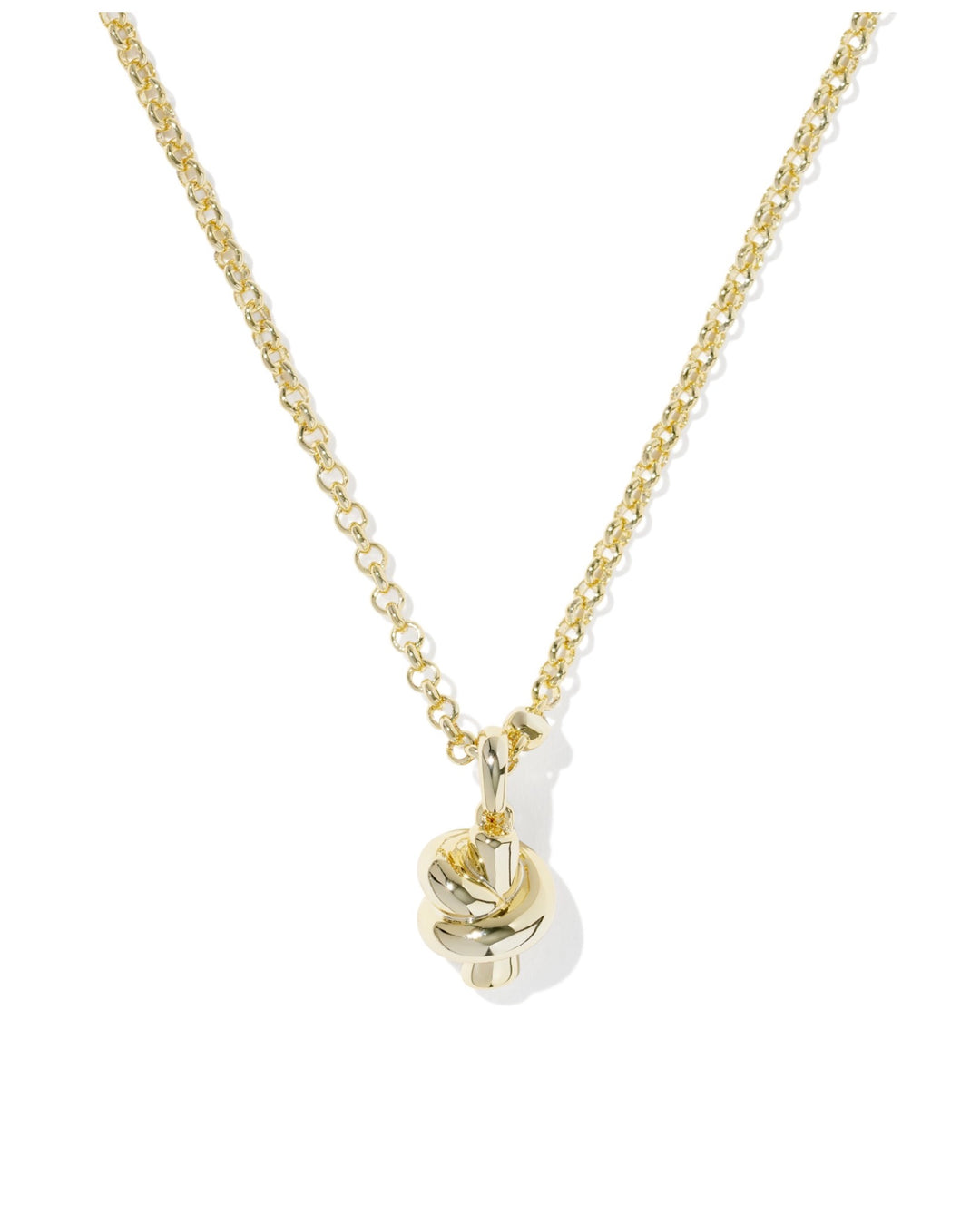 Parker Knot Gold Short Pendant Necklace