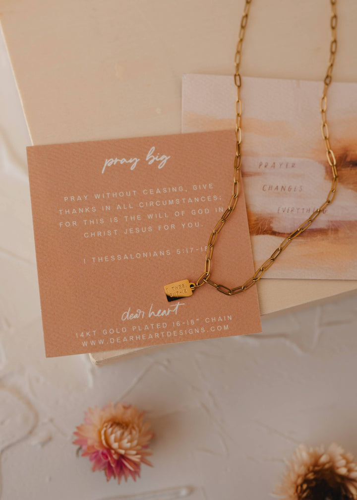 Pray Big Mini Tag Necklace | Christian Jewelry