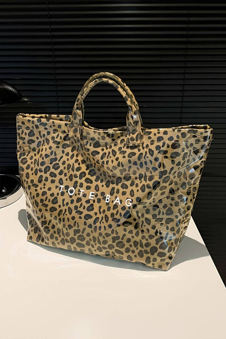 Leopard PU Leather Water Proof Tote Bag