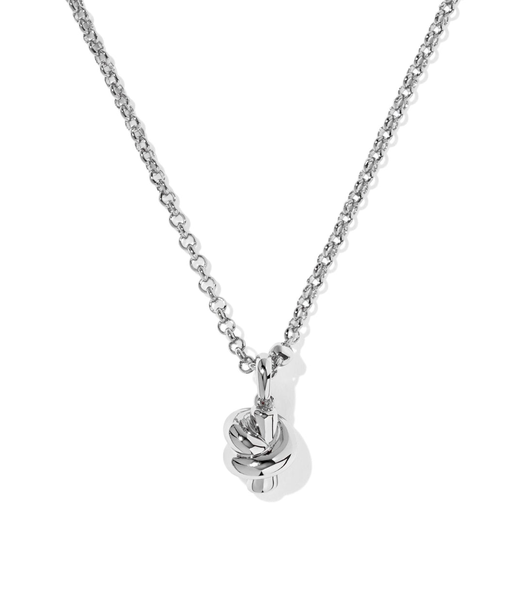 Parker Knot Silver Short Pendant Necklace