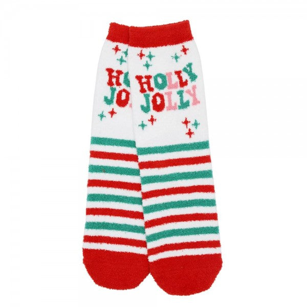 Fuzzy Christmas Socks