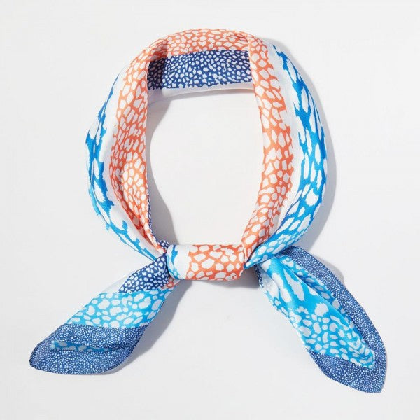 Abstract Leopard Print Bandana Scarf