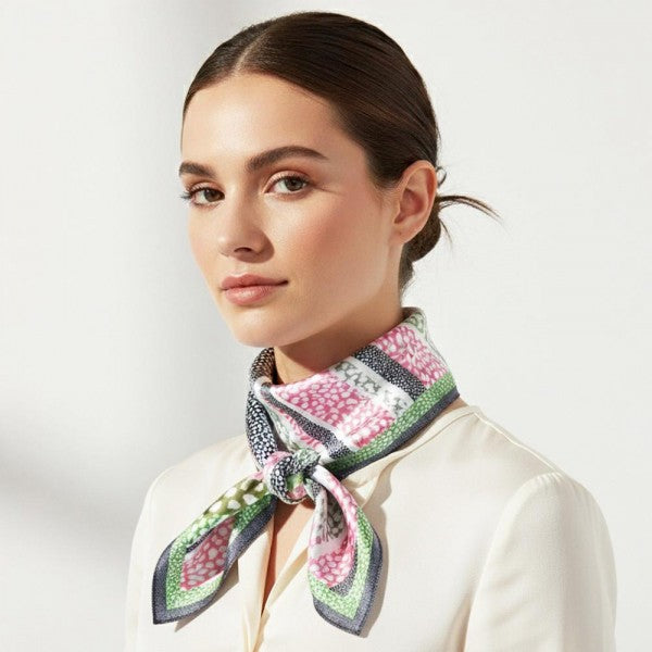 Abstract Leopard Print Bandana Scarf