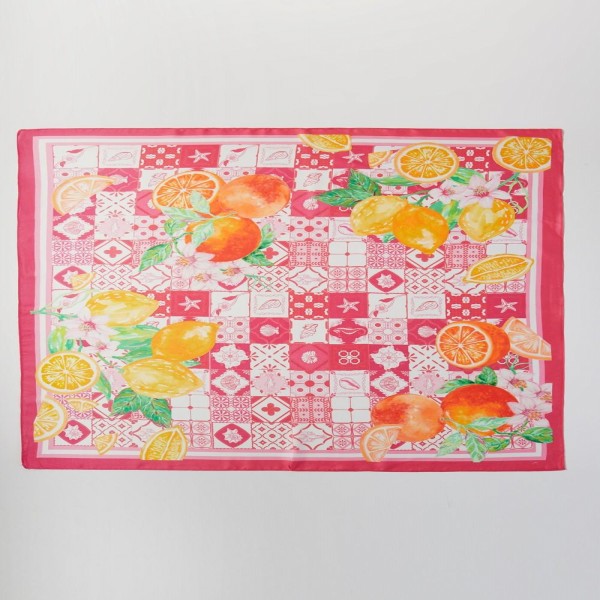 Citrus Mosaic Print Bandana Scarf