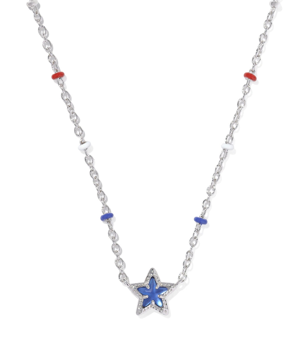Mini Cassidy Silver Cobalt Blue Illusion Short Pendant Necklace