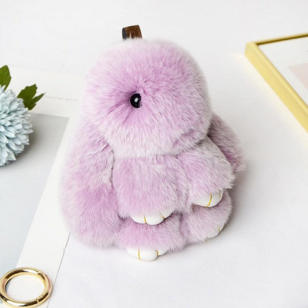 Furry Bunny Key Ring