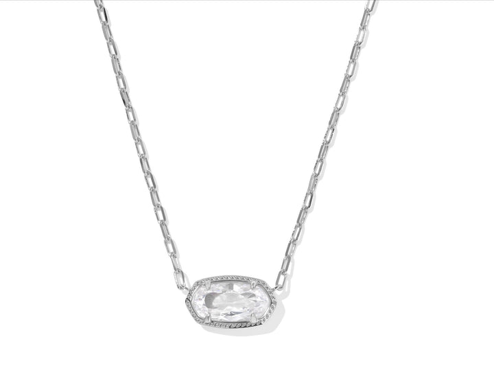 Kendra Scott -Elisa Luxe Short Pendant Necklace Silver