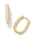 Chandler Hoop Earrings Gold White Opalite Mix
