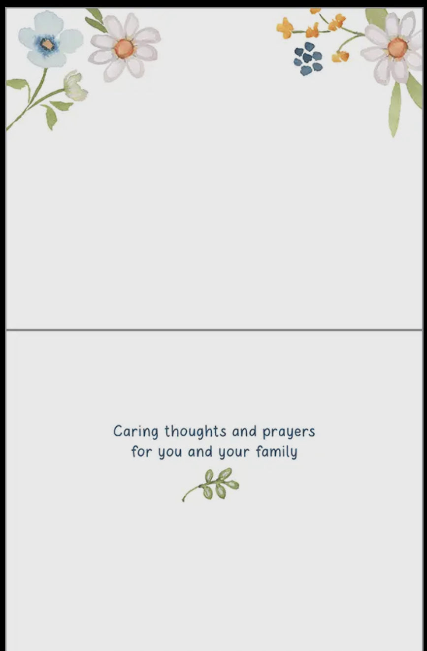 Sympathy Greeting Card- Comforting Stems