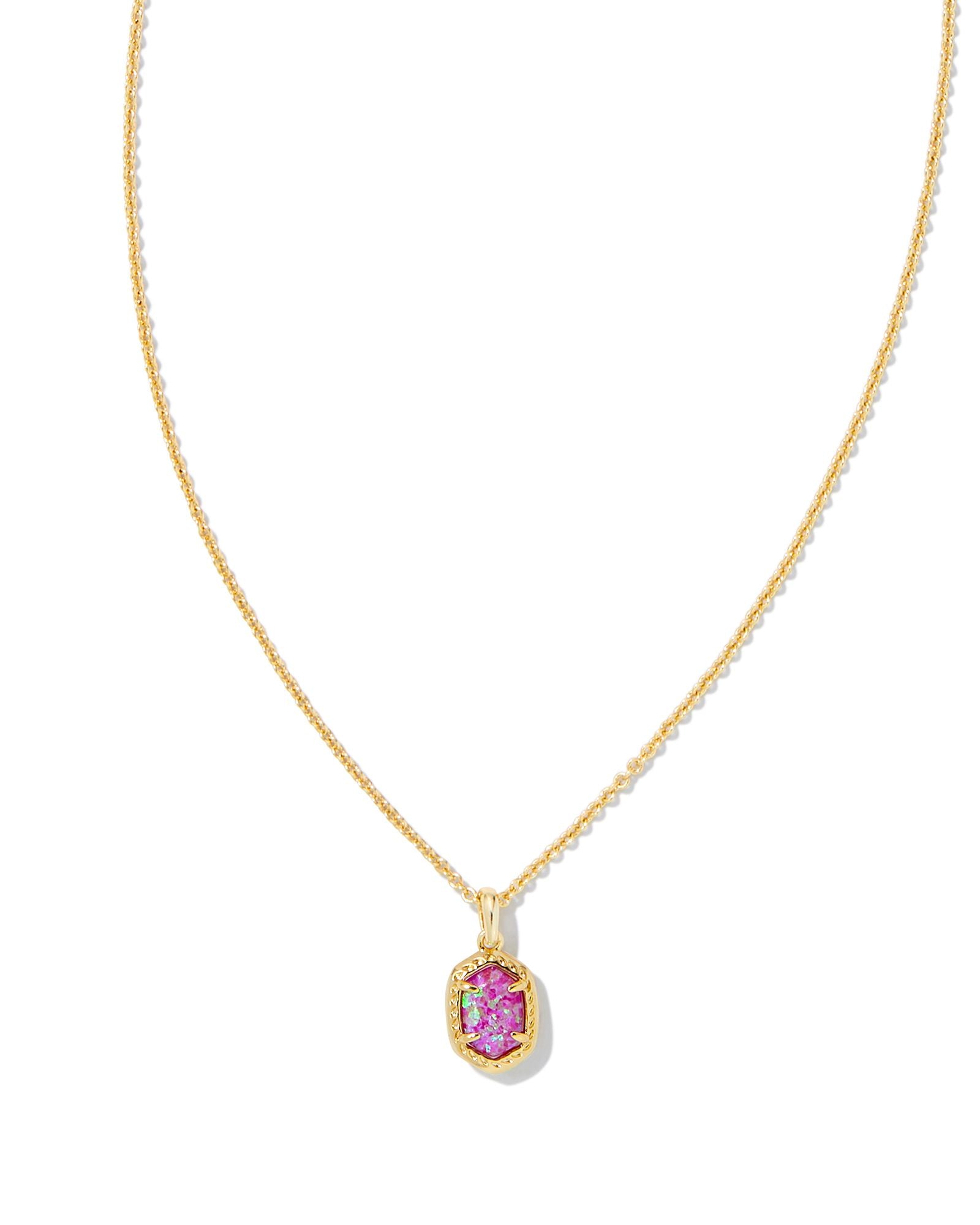 Daphne Gold Magenta Opal Necklace