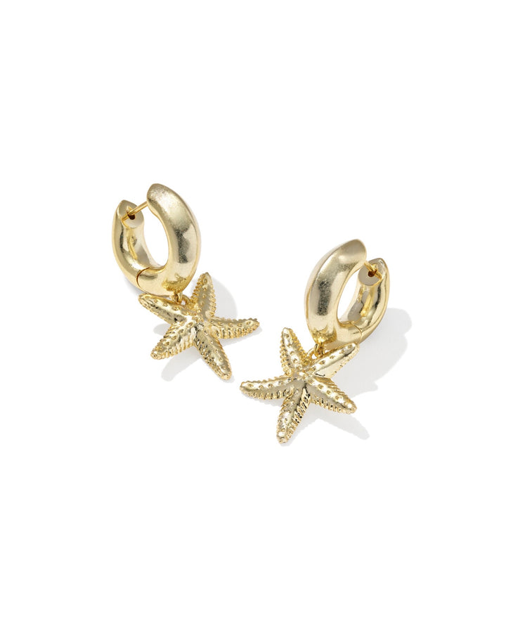Parker Starfish Huggie Gold Earrings
