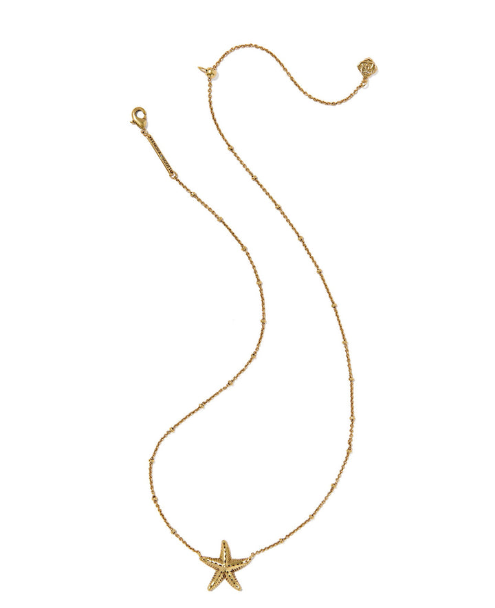 Parker Starfish Vintage Gold Metal Short Pendant Necklace