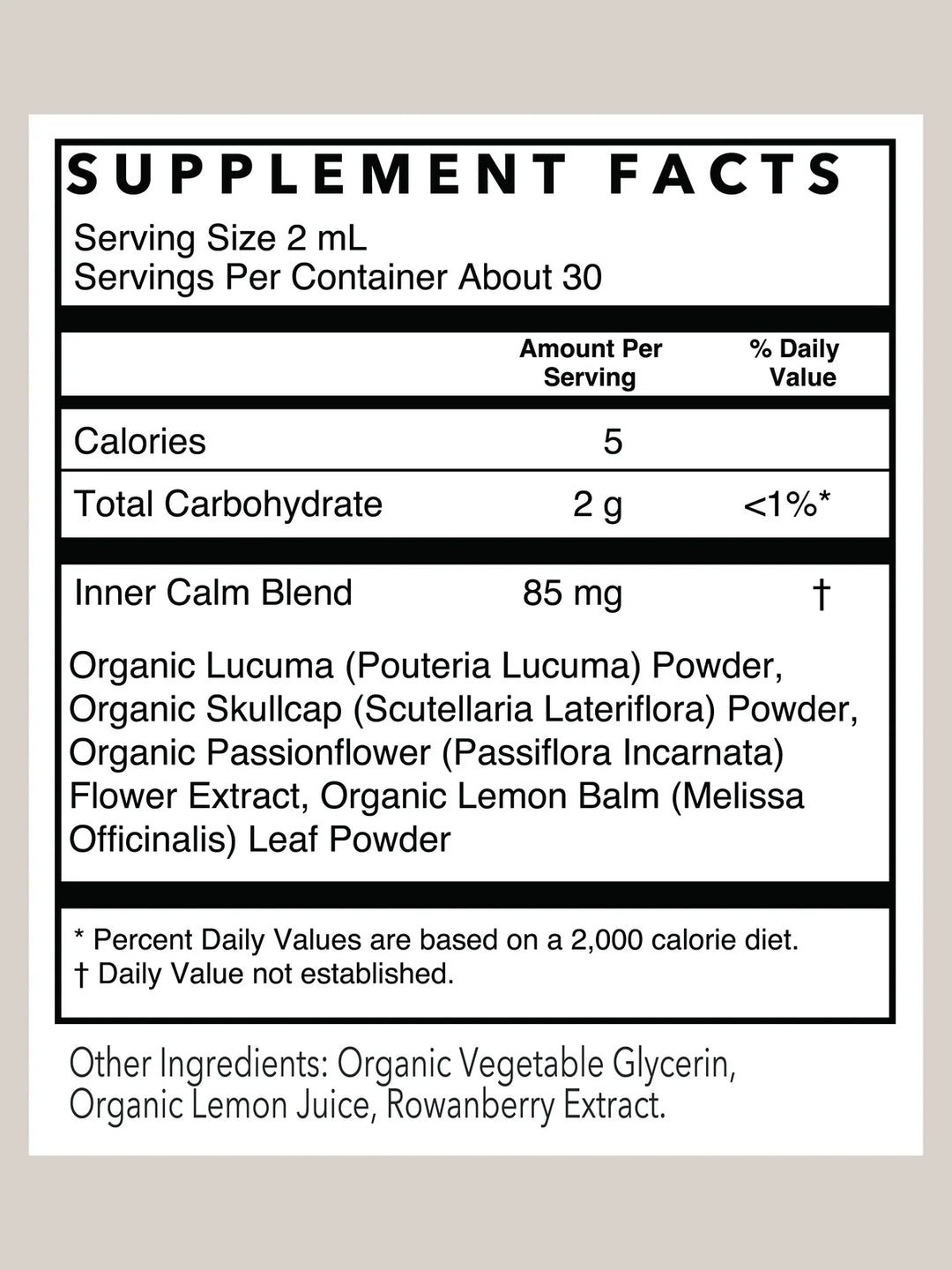 Inner Calm Herbal Tincture | 2 oz