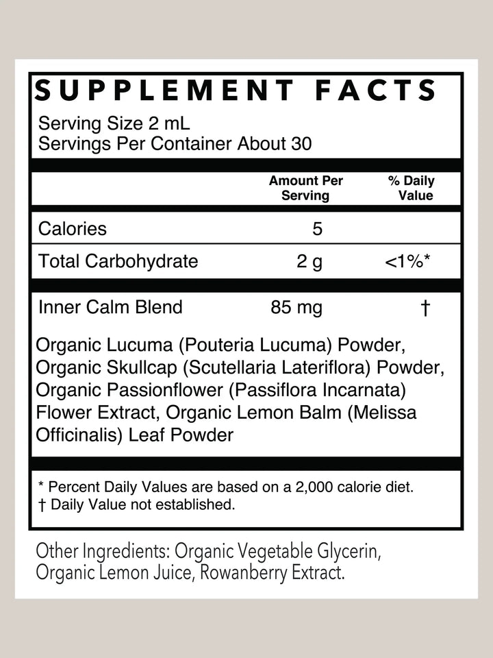 Inner Calm Herbal Tincture | 2 oz
