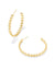 Jada Gold White Crystal Hoop Earrings