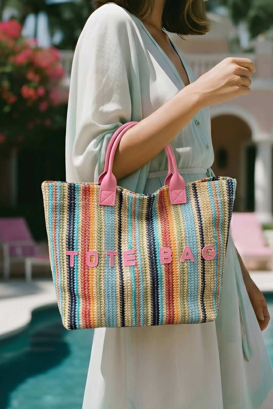 Bohemian Straw Tote