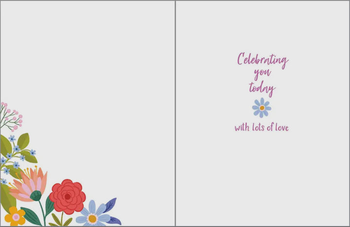 Mother’s Day Greeting Card- Happy Mom Flowers