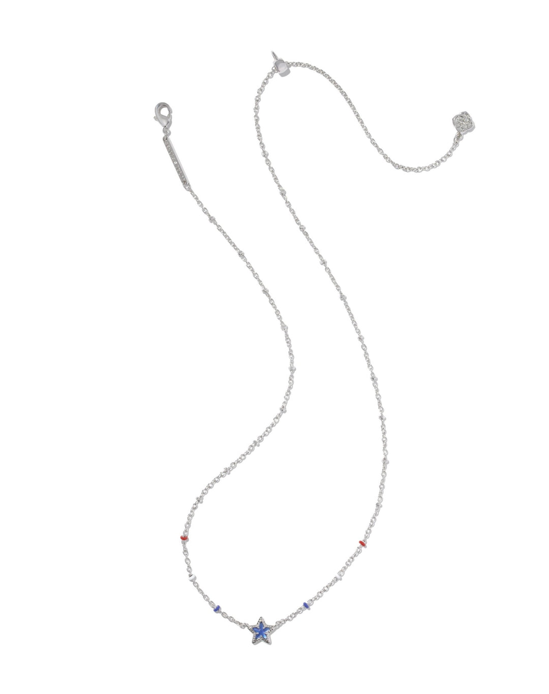 Mini Cassidy Silver Cobalt Blue Illusion Short Pendant Necklace