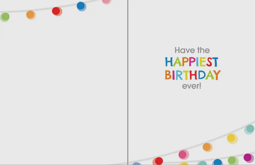 Birthday Greeting Card- Happy Happy Lights