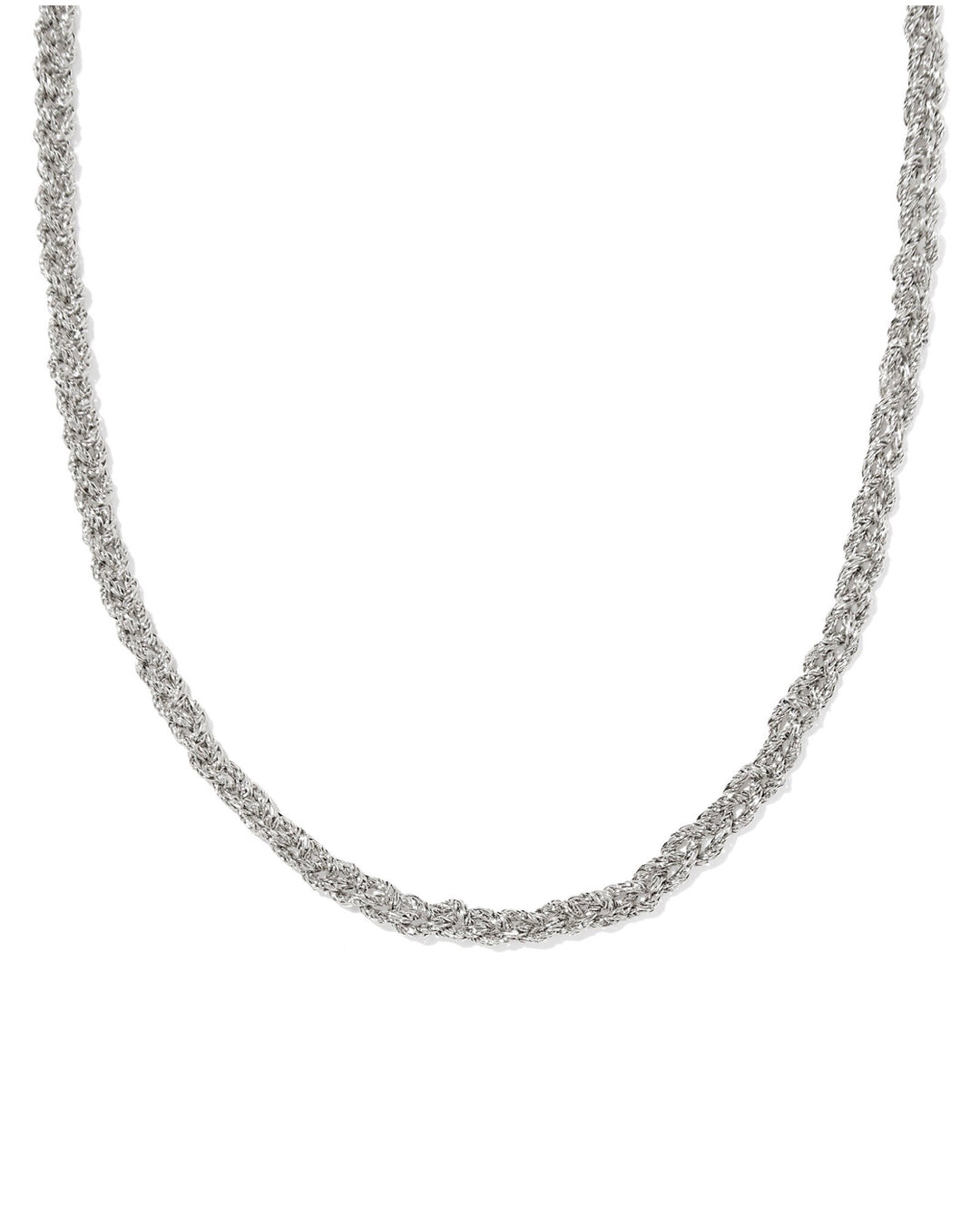 Gabriella Braided Chain Silver Necklace