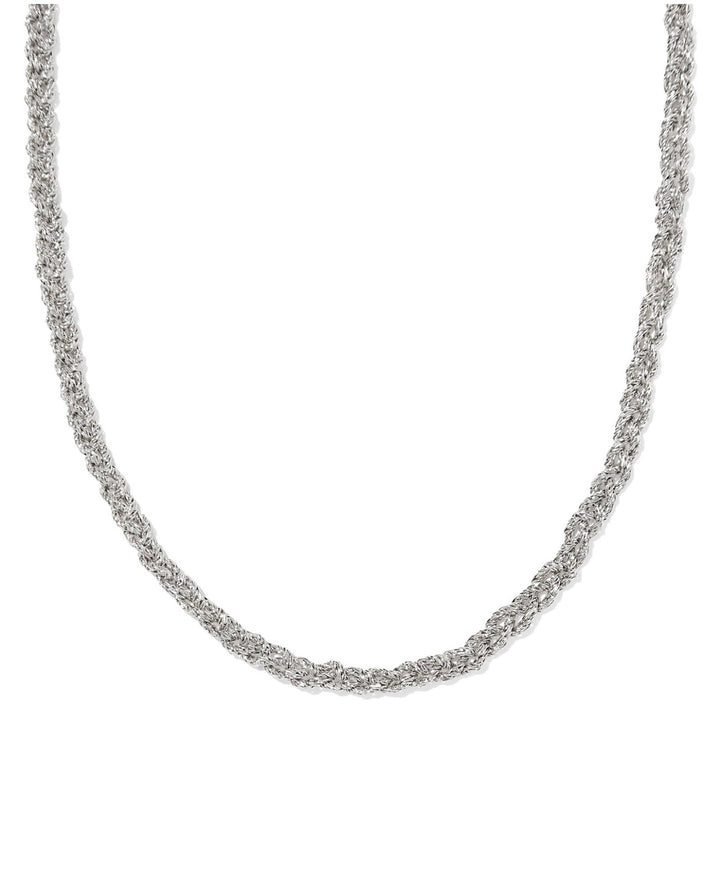 Gabriella Braided Chain Silver Necklace