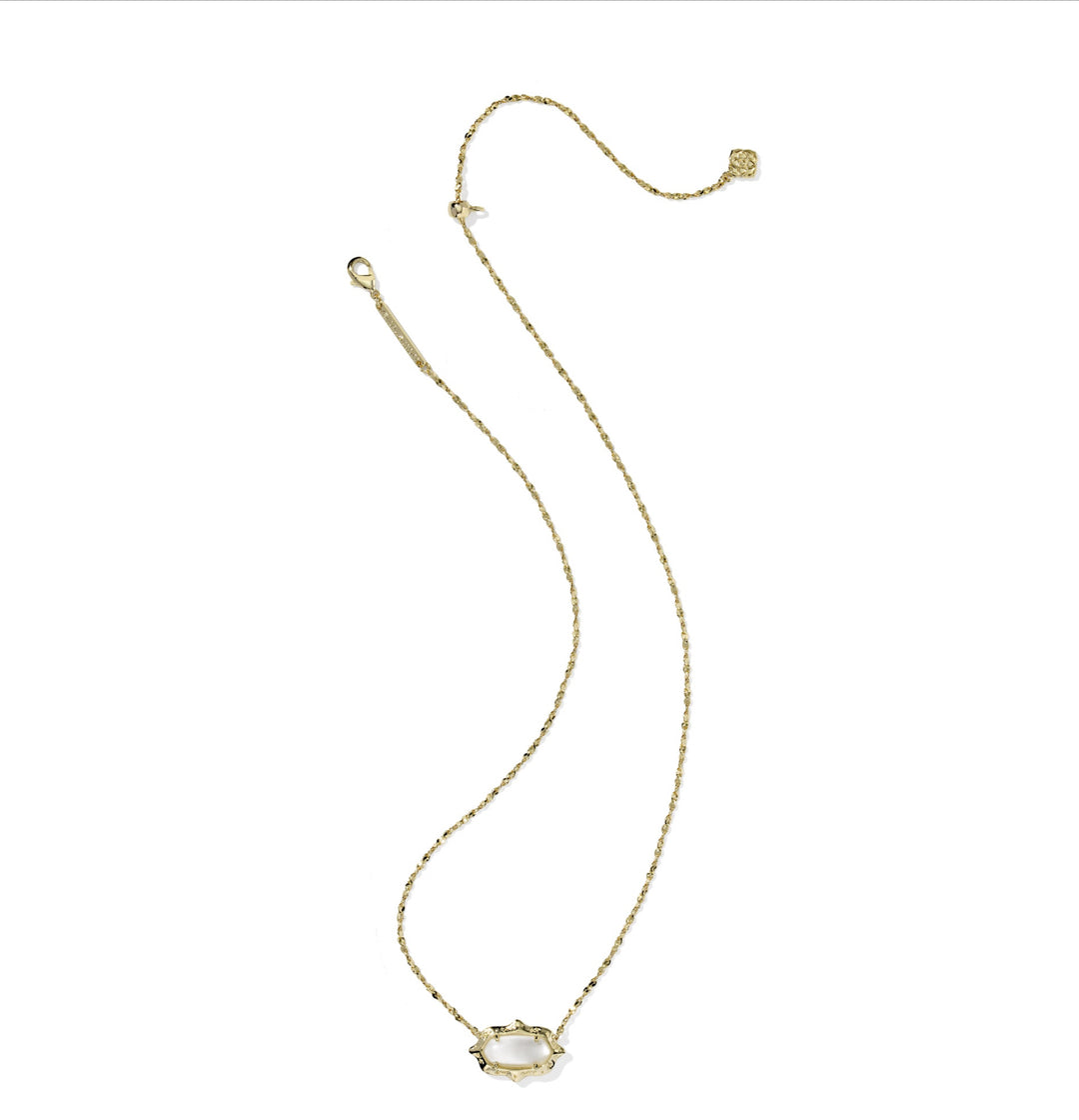 Kendra Scott- Elisa Scallop Frame Short Pendant Necklace