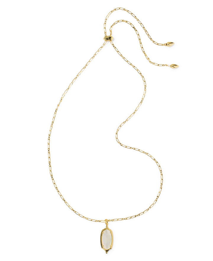 Dani Gold Long Pendant Necklace Mother Of Pearl