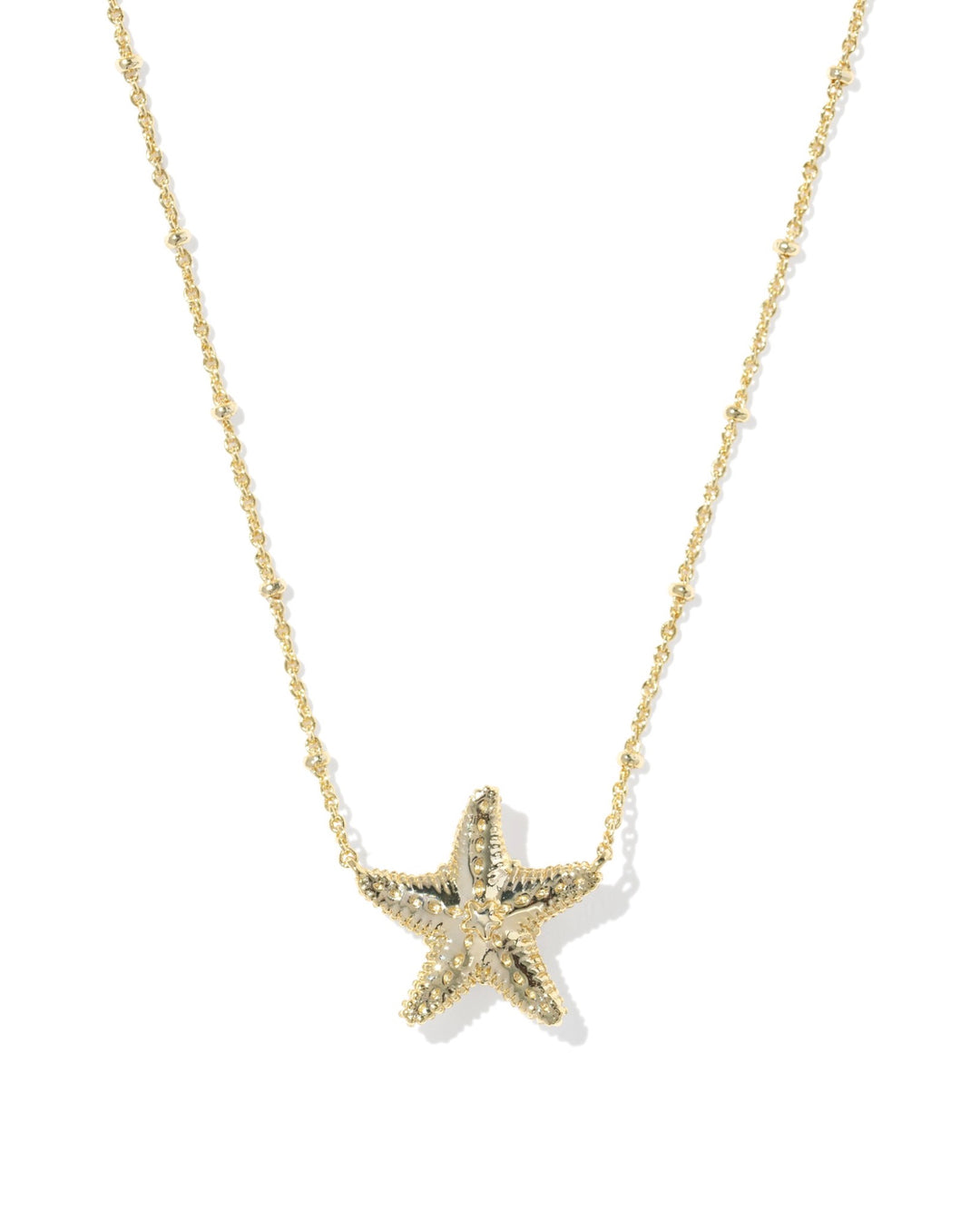 Parker Starfish Short Pendant Necklace Gold Neutral Mother Of Pearl