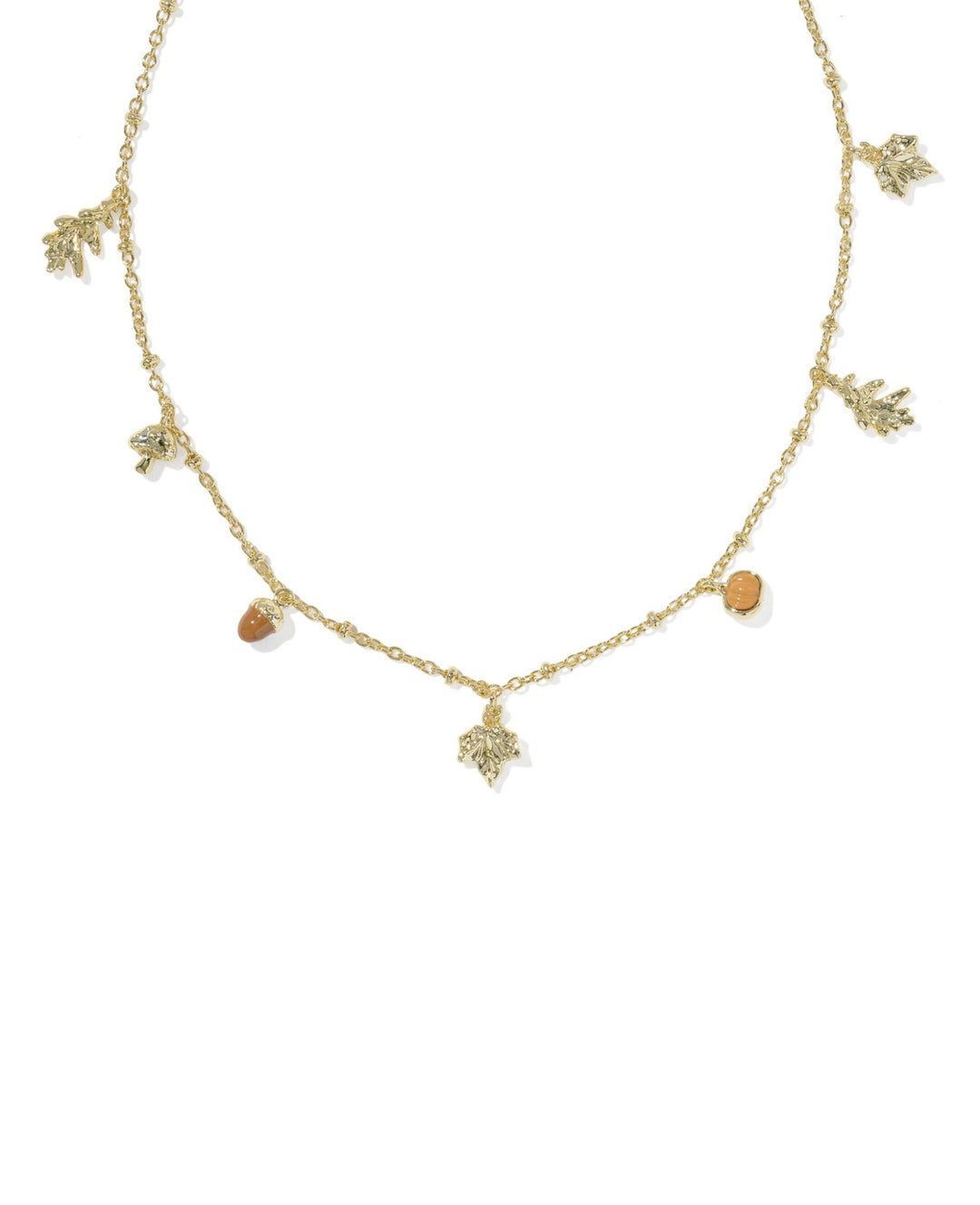 Autumn Gold Charm Necklace