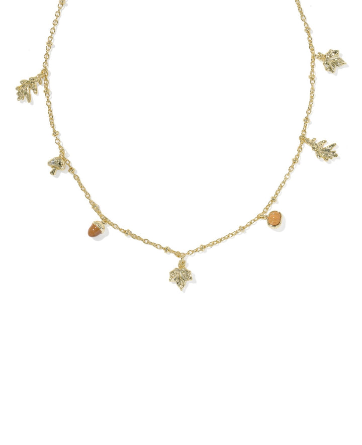 Autumn Gold Charm Necklace
