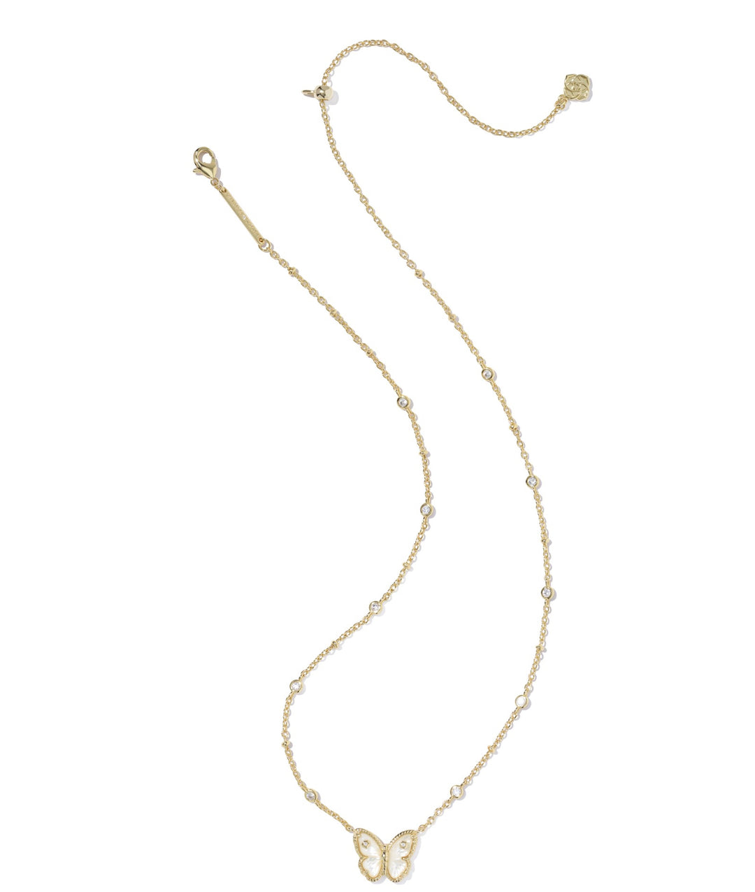 Kendra Scott- Cailey Butterfly Pendant Necklace Gold Ivory Mother Of Pearl