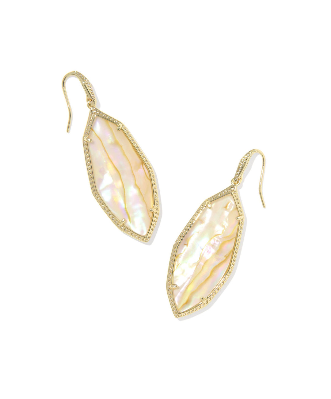 Ophelia Gold Iridescent Abalone Drop Earrings
