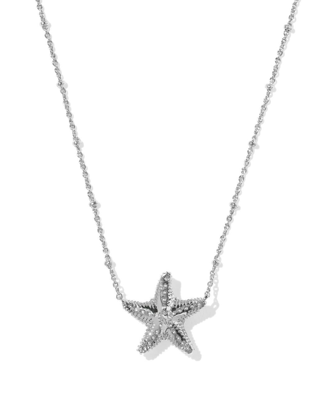 Parker Starfish Silver Neutral Mother Of Pearl Short Pendant Necklace