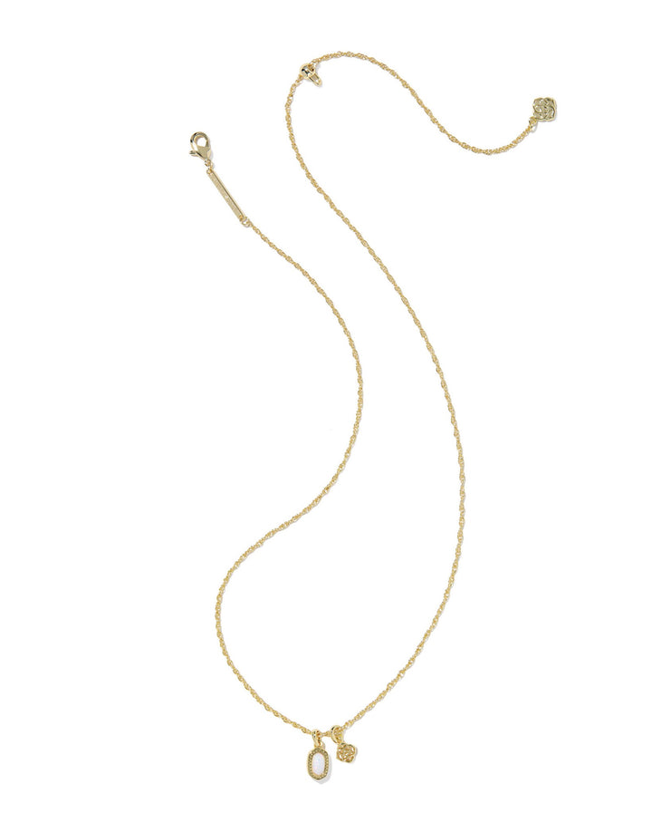 Mini Elisa Dira Bright White Lab Grown Opal Necklace