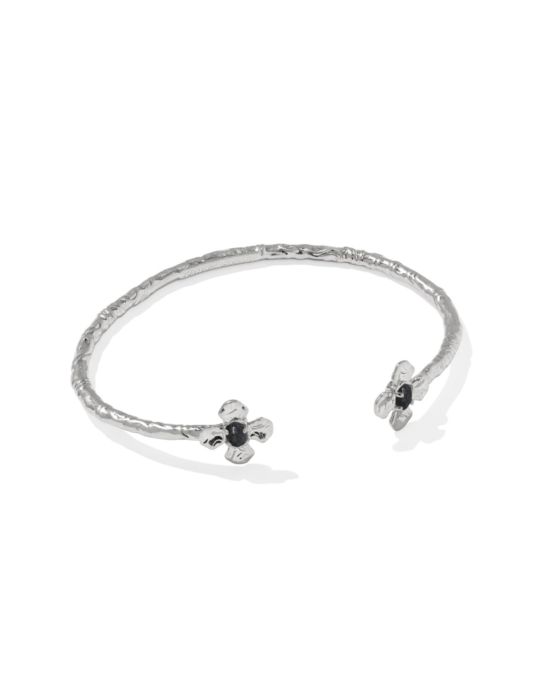 Leanne Cuff Bracelet Silver Black Granite