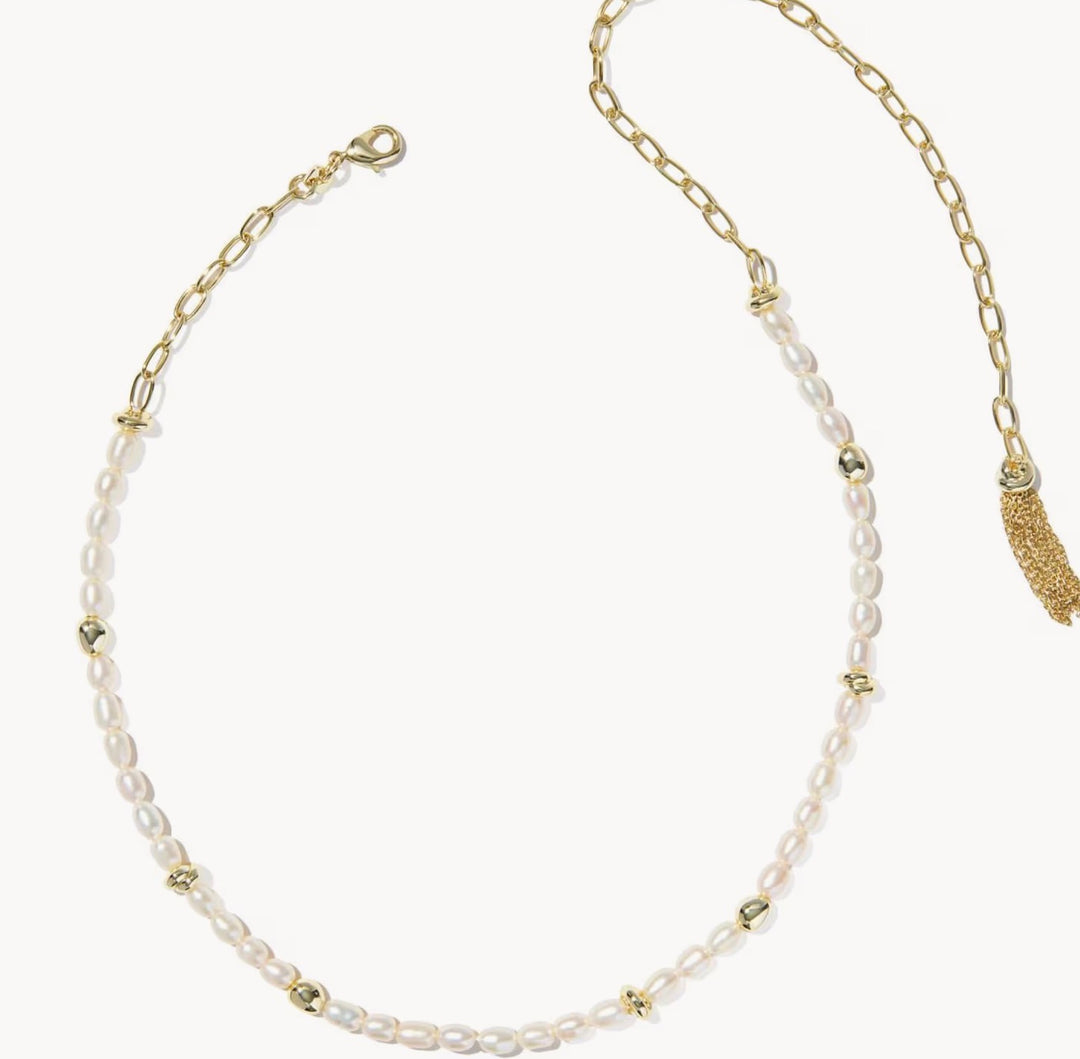 Gabriella Gold Pearl Strand Necklace