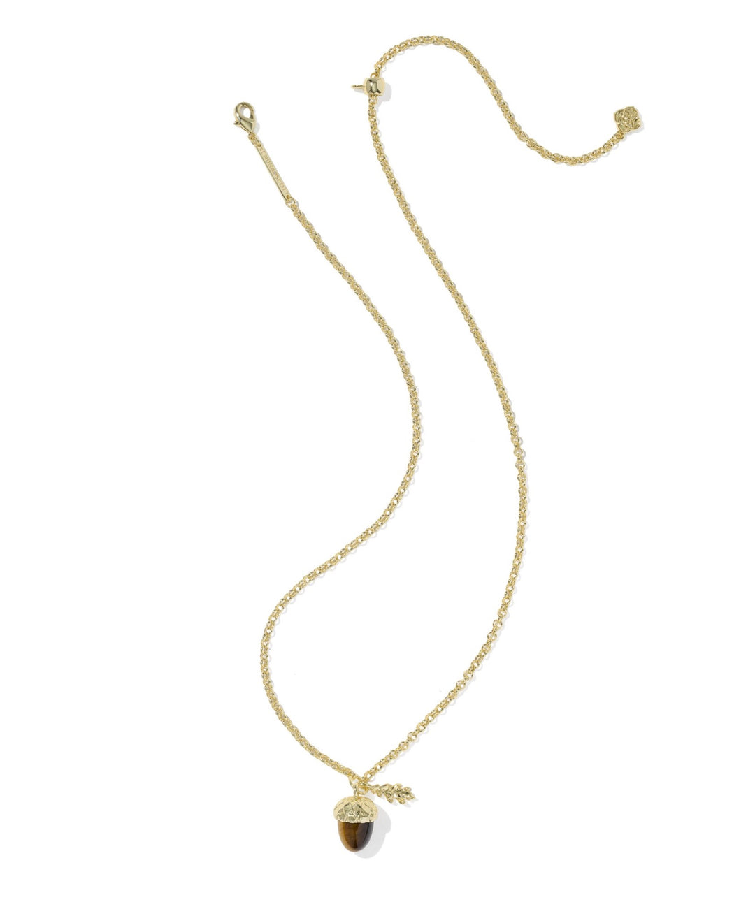 Acorn Gold Short Pendant Necklace