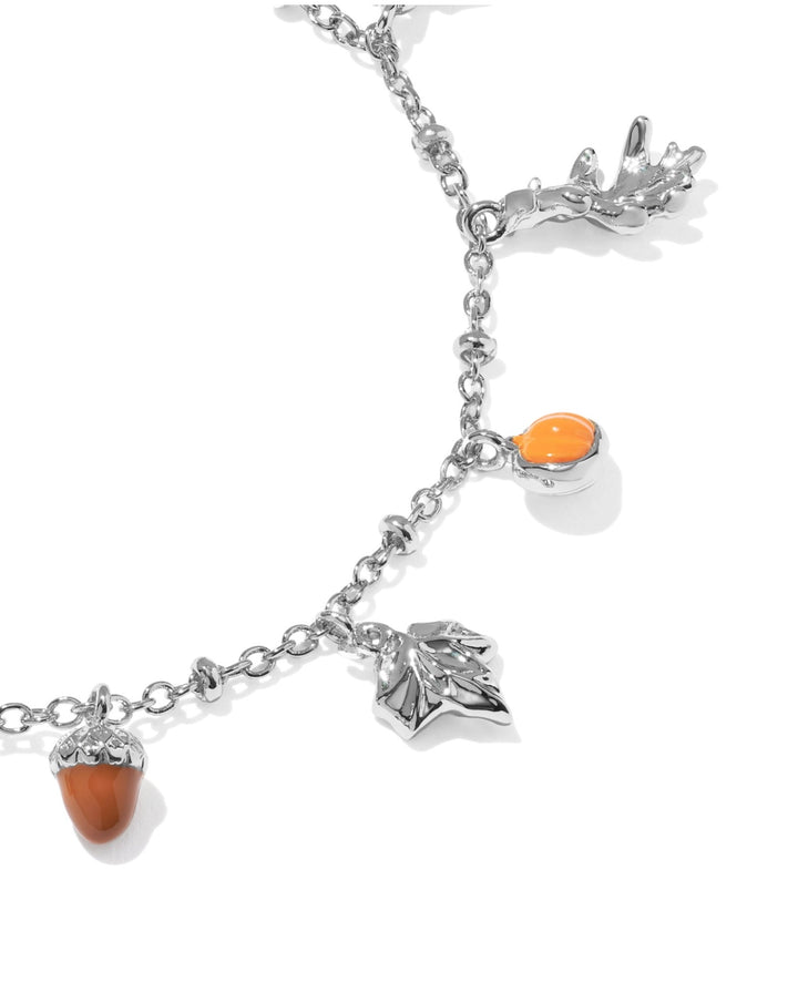 Autumn Silver Charm Bracelet