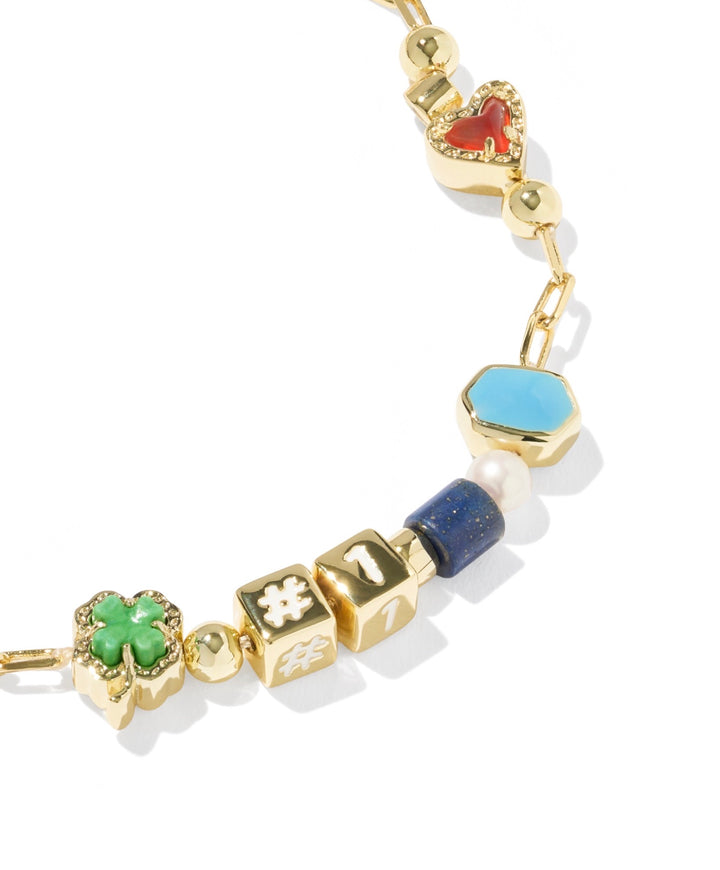 Lacey Delicate Chain Bracelet Gold Multi Mix