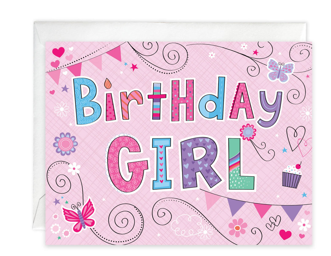 Birthday card - Pink Birthday Banners