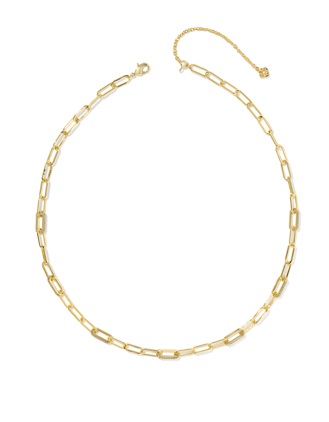Bella Chain Necklace Gold White