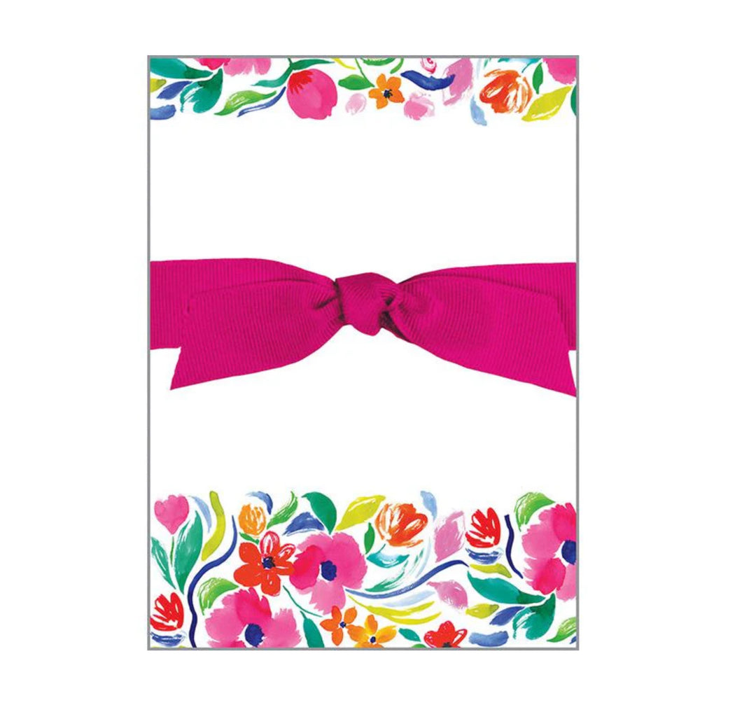 Chunky Bow Pad - Painterly Blooms