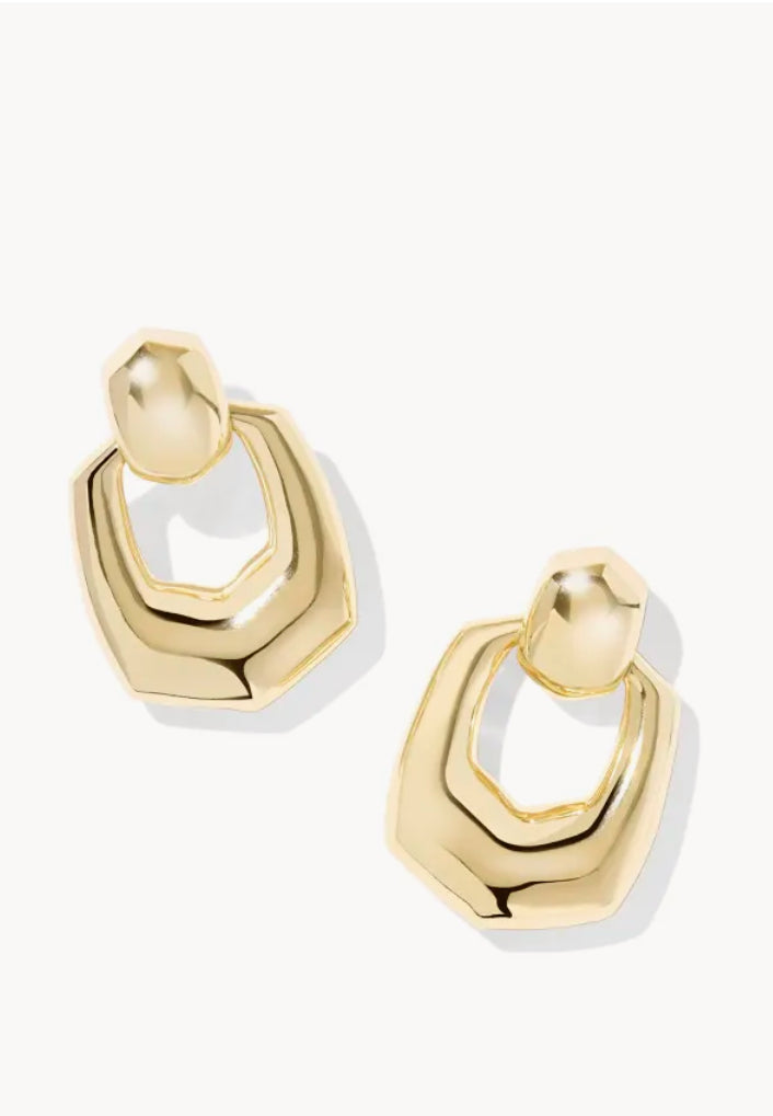 Kaitlin Gold Open Frame Earrings