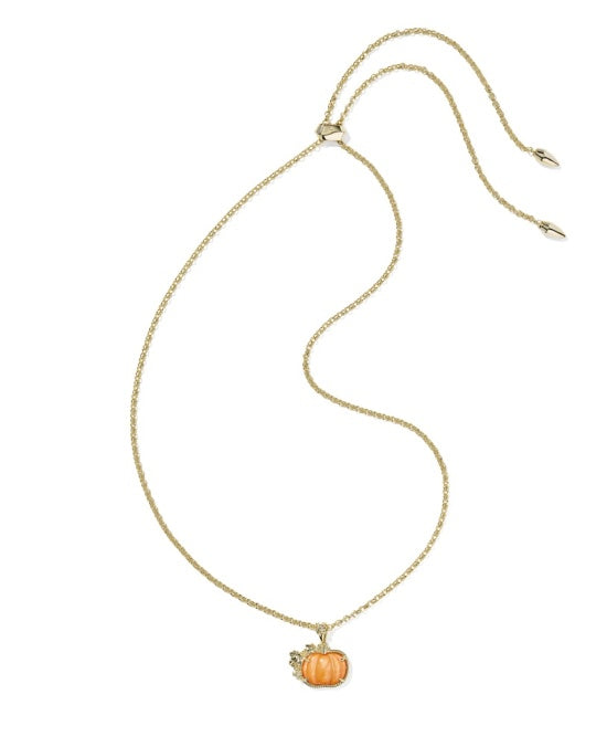 Pumpkin long pendant necklace