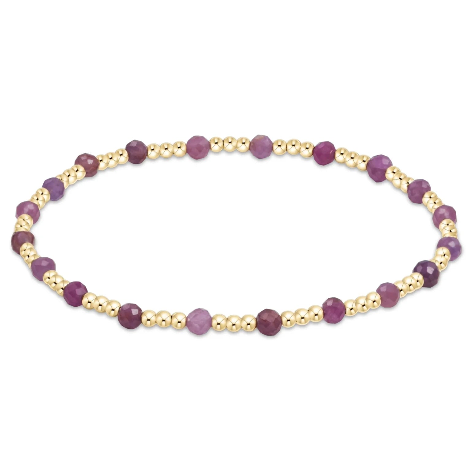 Enewton Gemstone Gold Sincerity 3mm Bead Bracelet – Ruby – Cobblestone ...
