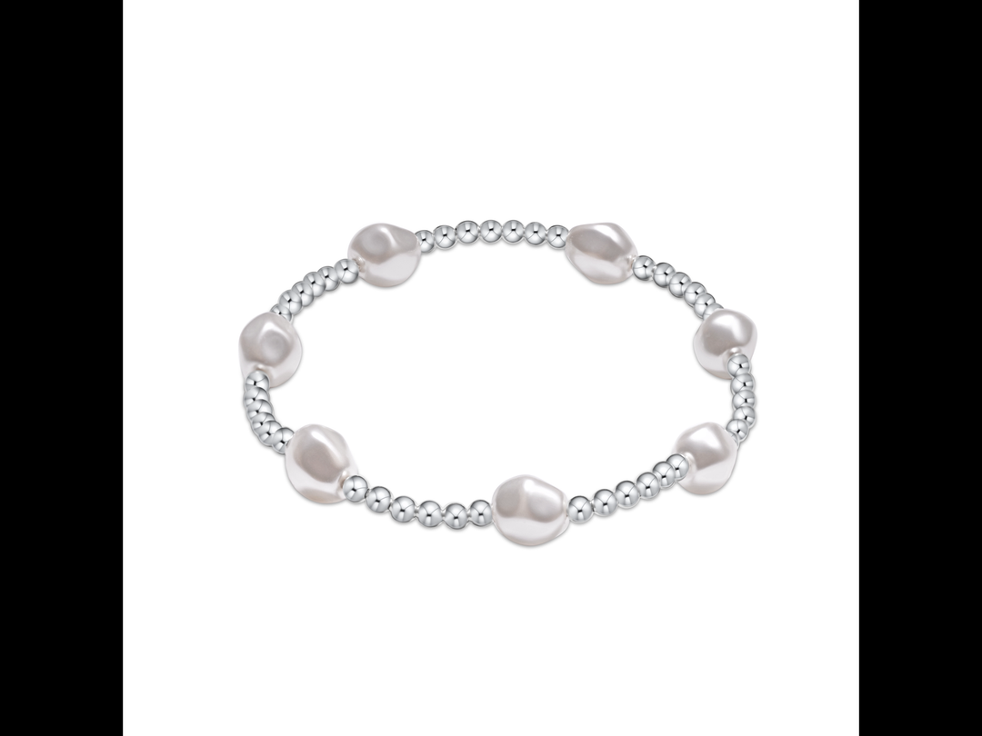 Admire Sterling 3mm Bead Bracelet - Pearl