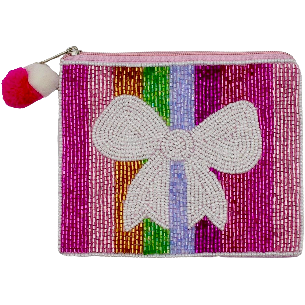 Beaded Coin Purse - Bow